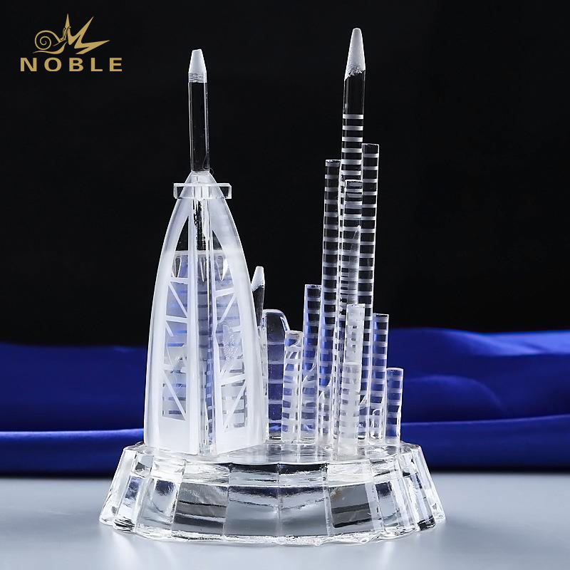 Dubai Skyline Famous Landmarks Crystal Replica Gift Tourist Souvenir