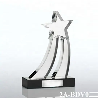 Custom Business Gift Crystal Star Trophy for Best Staff