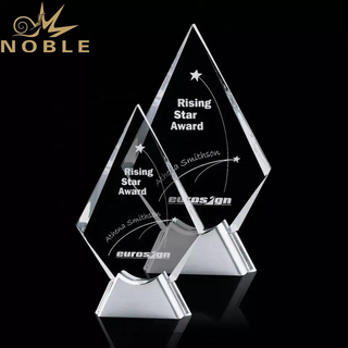 Quality Best Selling Optical Custom Crystal Plaque Award on Aluminum Base 