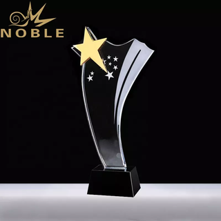 Noble Custom Crystal Glass Star Trophy