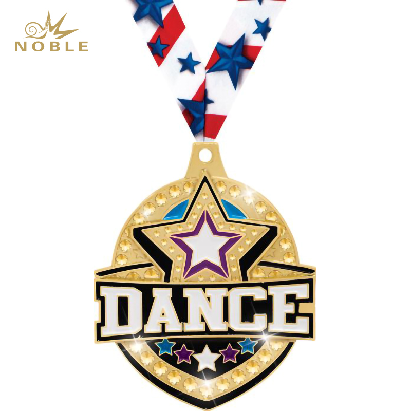 High Quality Luxury Custom Metal Medal Royal Dance Medal with RhinestoneS