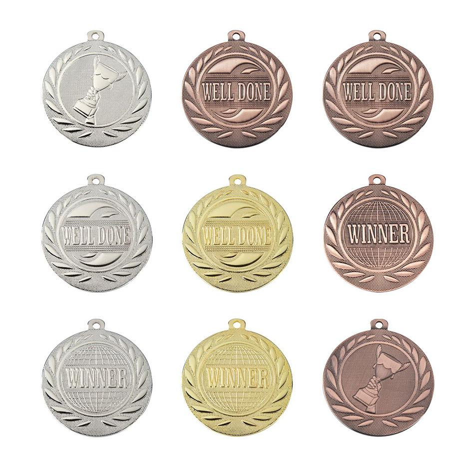 Wholesale Cheap Gold Silver Bronze Metal Business Gift Karate Trophy Award Sports Blank Medal