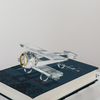 Noble Manufacturer Crystal Airplane Clock Business Gift Customized Bespoke Logo Office Decoration Trophy Award Hand Craft Desk Gift