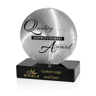 Crystal With High Quality Silver Metal Aluminum Star Custom Bespoke Etched Logo Business Gift Craft Trophy Awards