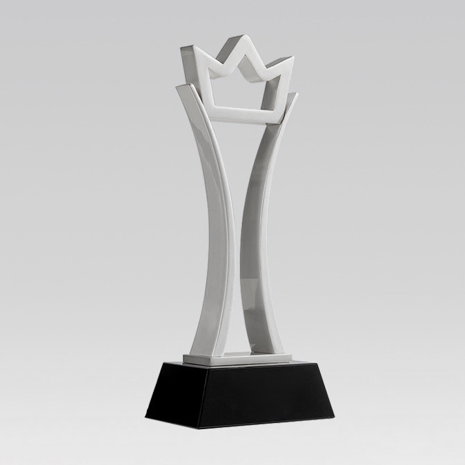 High Quality Customized Shape Gold Silver Bronze Metal Crown With Crystal Base Business Gift Custom Logo Trophy Award