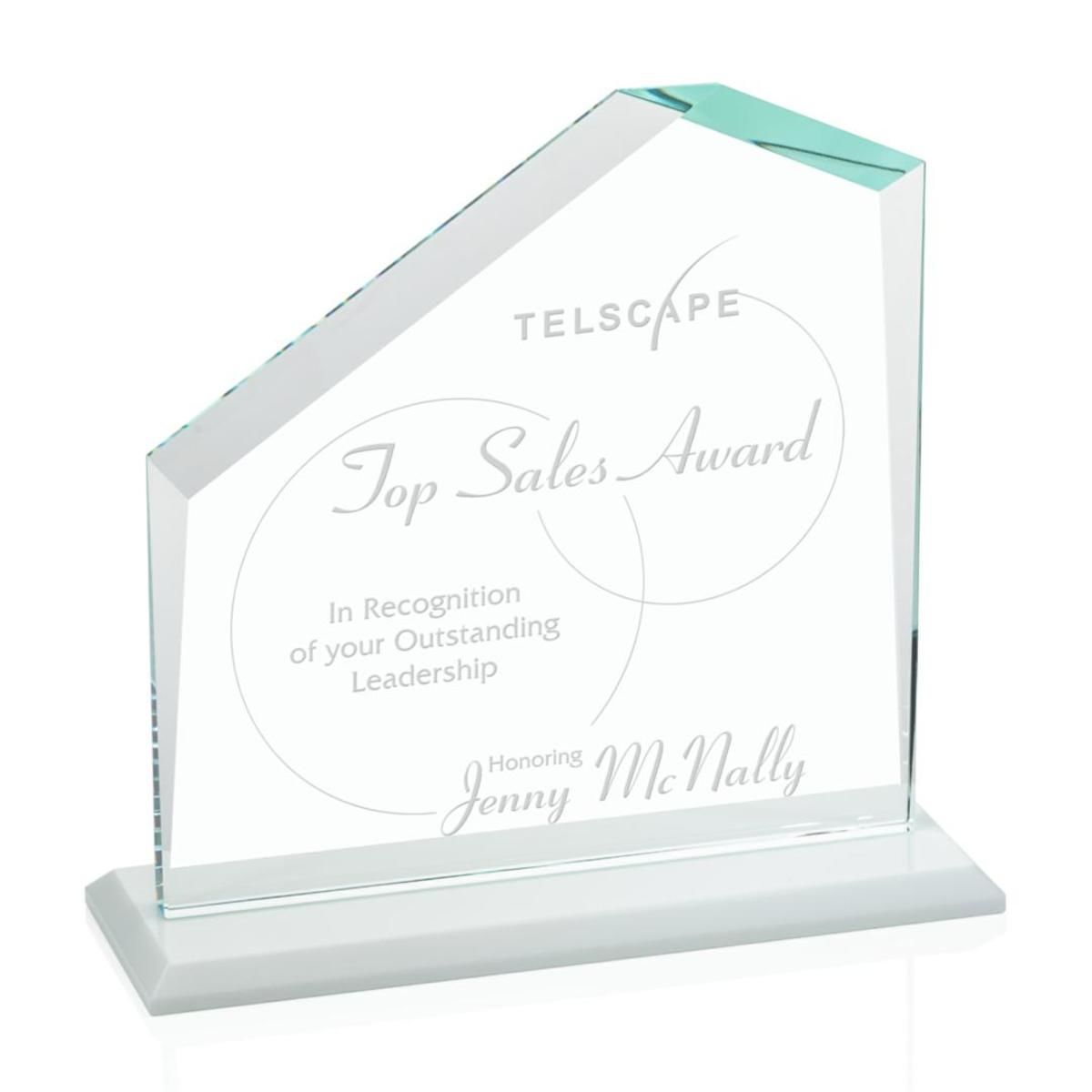Noble Wholesale Cheap Different Color Options Outdoor Sports Business Gift Custom Personalized Logo Glass Trophy Award Plaque