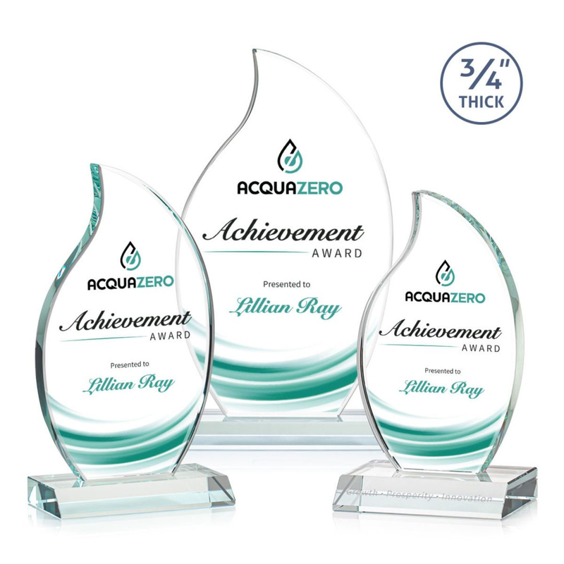 Noble Wholesale Cheap Different Color Options Outdoor Sports Business Gift Custom Personalized Logo Glass Trophy Award Plaque