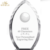 Noble Oval Arrow Crystal Glass Outdoor Sports Customized Personalized Bespoke Logo Golf Trophy Award