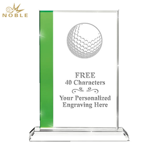 Noble Honor Shield Crystal Glass outdoor Sports Customized Personalized Bespoke Logo Golf Trophy Award