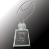 Noble High Quality Gold Silver Bronze Metal Figure With Crystal Business Gift Sports Awards Custom Bespoke Logo Golf A Hole in One Trophy Hand Craft