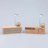 Noble High Quality Gold Metal Golf Ball Flag With Wood Base Business Gift Sports Awards Custom Bespoke Logo Golf A Hole in One Trophy