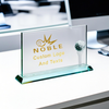 Noble High Quality Glass Business Gift Sports Awards Custom Bespoke Logo Golf A Hole in One Trophy Hand Craft