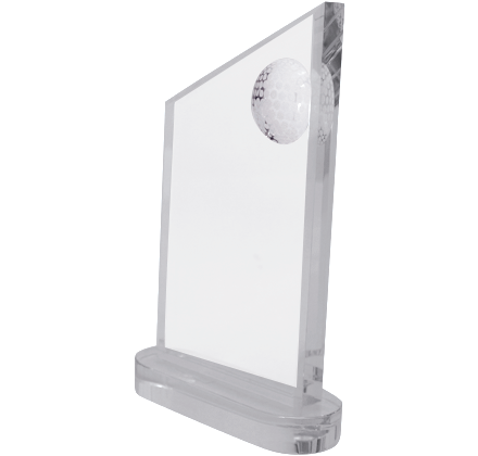 Noble Inlaid Crystal Glass Outdoor Sports Customized Personalized Bespoke Logo Golf Trophy Award