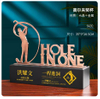 Noble High Quality Gold Metal Golf With Crystal Base Business Gift Sports Awards Custom Bespoke Logo Golf A Hole in One Trophy