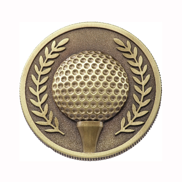 Noble High Quality Gold Metal Golf Business Gift Sports Awards Custom Bespoke Logo Golf A Hole in One Trophy Medal