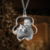 Noble Crystal Cat Paw With 3D Laser Engraving Picture Inside Pet Gift Key Chain