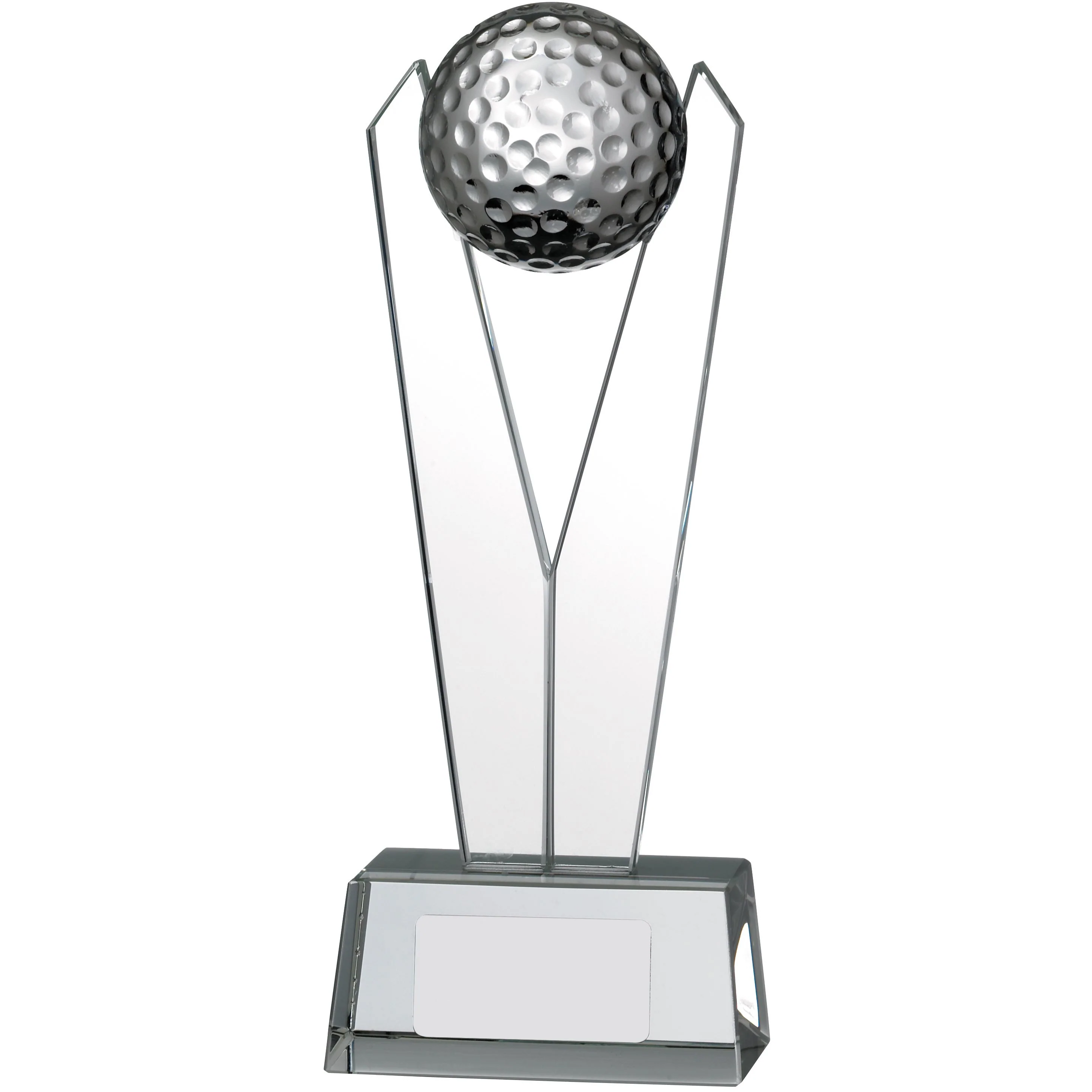 Noble Manufacturer Golf Ball Crystal Glass Outdoor Sports Gift Customized Personalized Bespoke Logo Golf Trophy Award