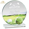 Noble Crystal Glass Golf Ball Custom Logo Golf Trophy Award