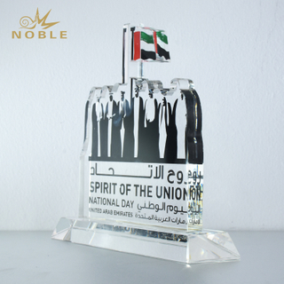 2020 Custom Made Crystal Cutout UAE National Day Trophy