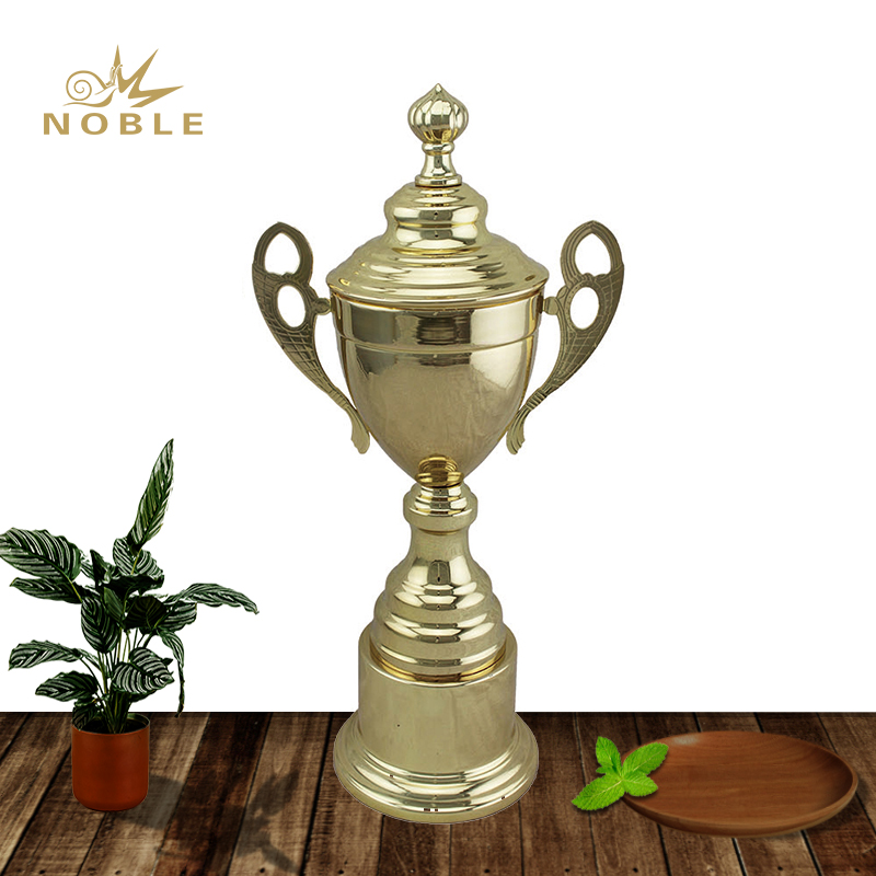 Noble New Design Metal Sports Netball Trophy with Lid