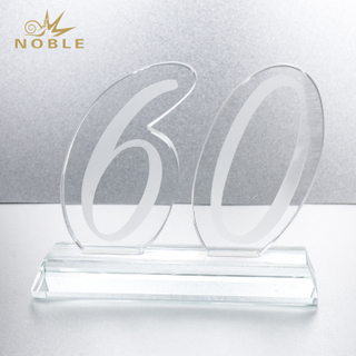 Custom Made Crystal 60 Years Anniversary Trophy Award