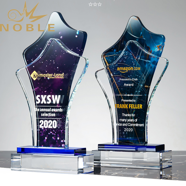 Custom Color Printing High Quality Crystal Plaque Trophy