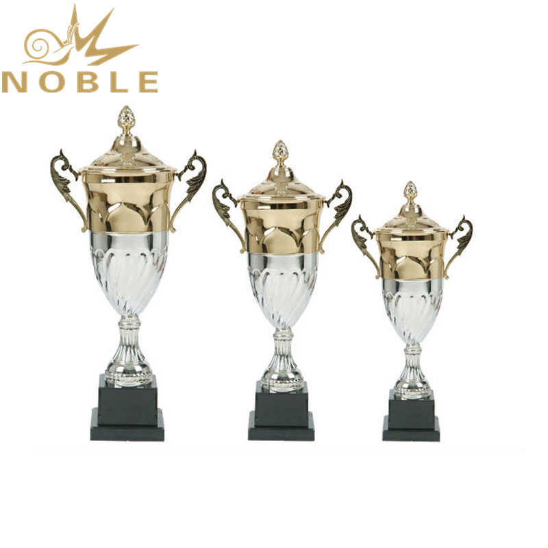 Royal Double Colors Electroplating Custom Metal Cup Trophies