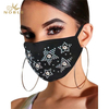 Custom Design Rhinestone Decoration Party Reusable Face Mask