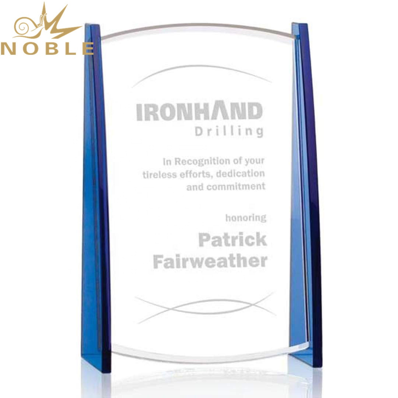 Nobel 2020 New Design Custom Crystal Plaque Trophy with Free Engraving
