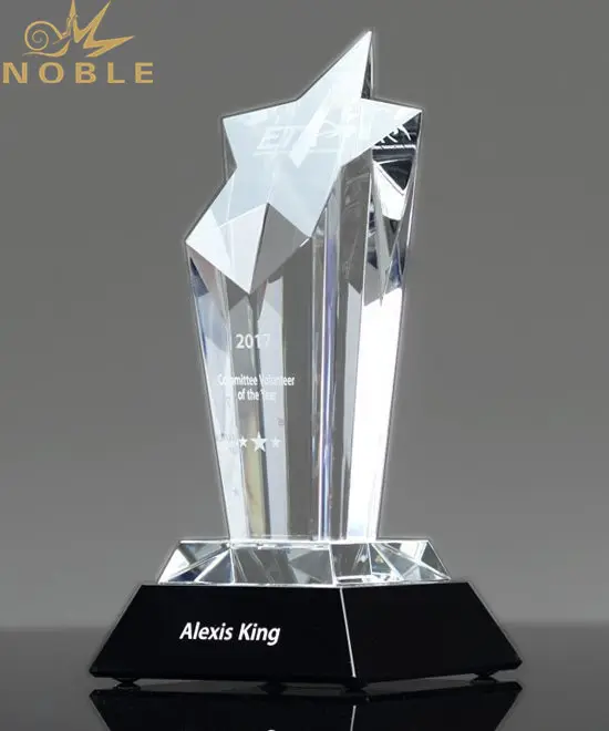 New Design High Quality Free Engraving Custom Crystal Star Award