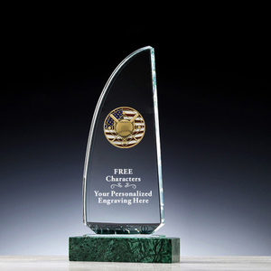 Best Selling Sports Marble Award Custom Crystal Baseball Trophy with Free Engraving