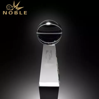 Free Engraving Custom Sports Crystal Basketball Trophy