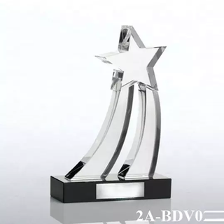 Noble Corporate Business Gift Crystal Star Trophy for Best Staff