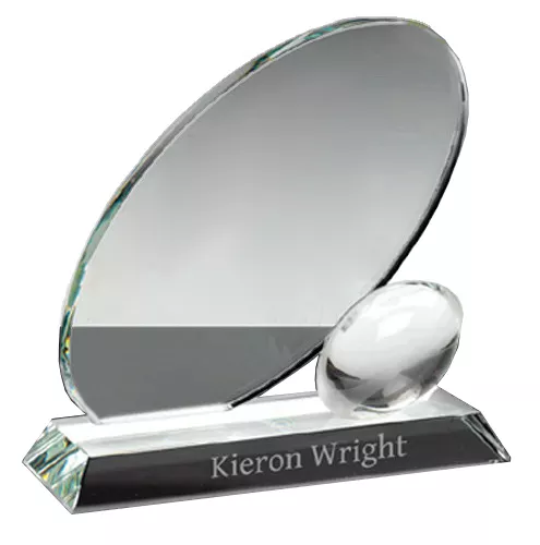 High Quality Custom Sports American Football Crystal Rugby Trophy