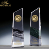 Noble Custom Sports Football Trophy Crystal Marble Obelisk Award with Custom Medals 