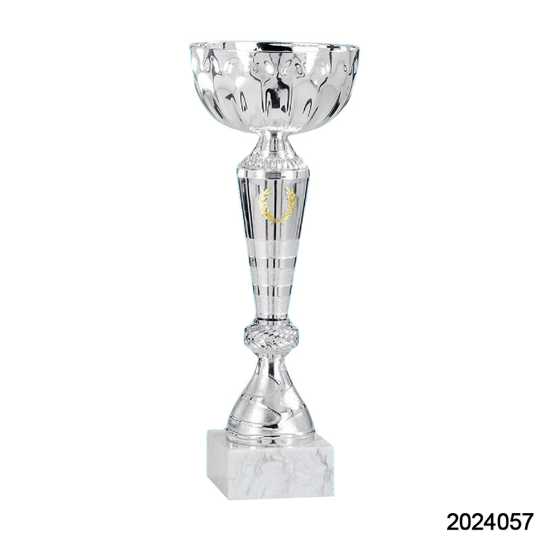 2024 New Design Different Size Custom Made Marble Base Sports Golf Soccer Basketball Marathon Custom Logo Gold Metal Silver Dance Trophy Cup 