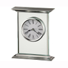 Noble Manufacturer Crystal Glass Clock With Metal Base Business Gift Customized Bespoke Logo Office Decoration Trophy Award Hand Craft Desk Gift
