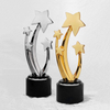 High Quality Customized Shape Gold Silver Bronze Metal Star Business Gift Custom Logo Achievement Trophy Awards