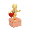 High Quality Customized Shape Gold Silver Bronze Metal Cartoon Character Business Gift Custom Logo Achievement Trophy Awards