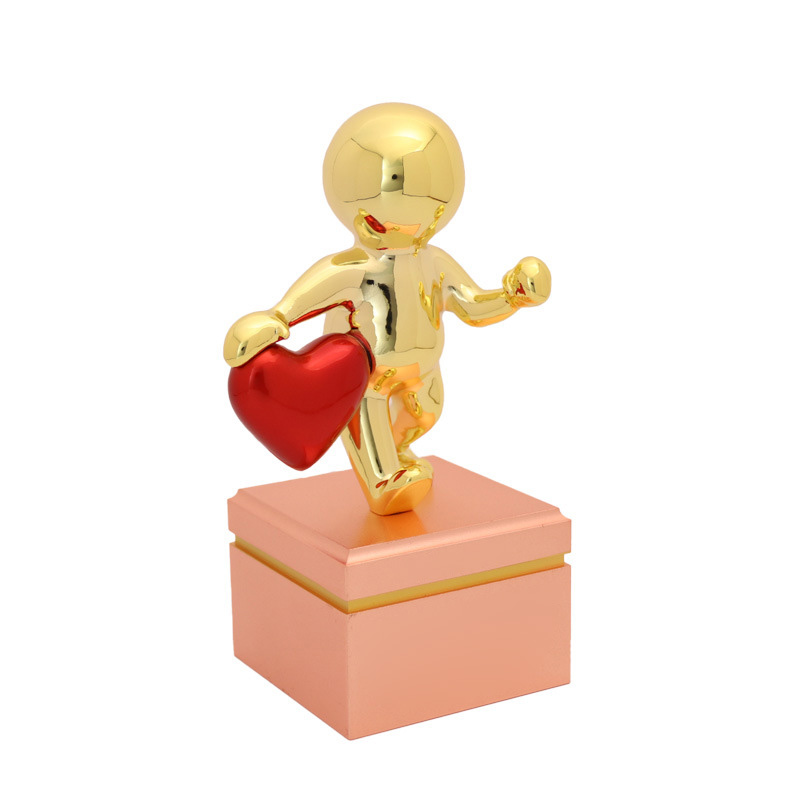 High Quality Customized Shape Gold Silver Bronze Metal Cartoon Character Business Gift Custom Logo Achievement Trophy Awards
