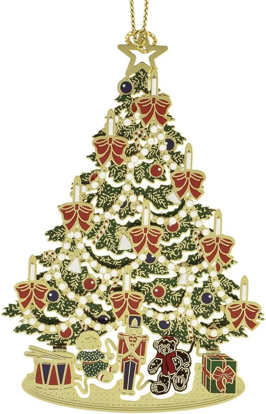 Noble Custom Design Crafted Enamel Ink Metal Brass Christmas Ornament with Your Logo Photo Texts
