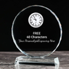 Noble Manufacturer Crystal Glass Clock Business Gift Customized Bespoke Logo Office Decoration Trophy Award Hand Craft Desk Gift
