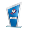 Noble Manufacturer Wholesale Crystal Glass Plaque With Custom Logo UK Gift Sport Soccer Trophy Award Hand Craft