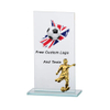 Noble Manufacturer Wholesale Cheap Glass Plaque With Custom Printing Logo UK Gift Personalized Hand Crafts Soccer Trophy Award
