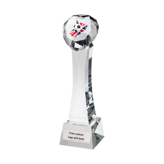 Noble Manufacturer Wholesale Cheap Glass Plaque With Custom Printing Logo UK Gift Personalized Hand Crafts Soccer Trophy Award
