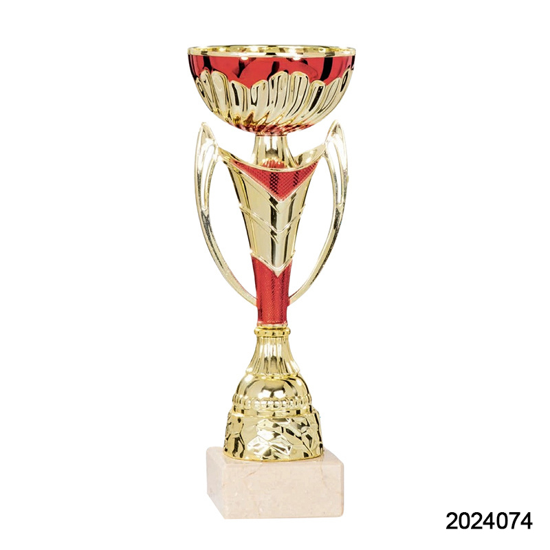 2024 New Design Different Size Custom Made Marble Base Sports Golf Soccer Basketball Marathon Custom Logo Gold Metal Gold Dance Trophy Cup 