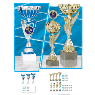 2024 New Design Different Size Custom Made Marble Base Sports Golf Soccer Basketball Marathon Custom Insert Logo Metal Trophy Cup 