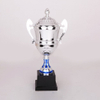 2024 New Design Different Size Custom Made Marble Base Sports Golf Soccer Basketball Marathon Custom Logo Silver Metal Trophy Cup 