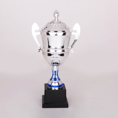 2024 New Design Different Size Custom Made Marble Base Sports Golf Soccer Basketball Marathon Custom Logo Silver Metal Trophy Cup 