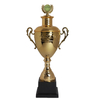 2024 New Design Different Size Custom Made Marble Base Sports Golf Soccer Basketball Marathon Custom Logo Gold Metal Gold Dance Trophy Cup 